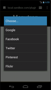 Native select menu controls on iOS & Android.